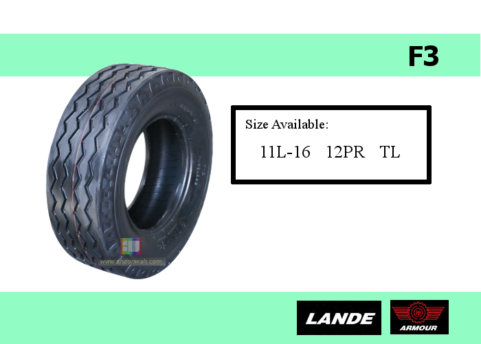 11L-16 Lande Armour agriculture F-3 backhoe implement tubeless tire